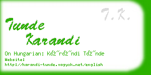 tunde karandi business card